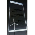 Tapered Rectangle w/ Wind Turbine Embedment (5" to 3" x 8" to 7" x 1")